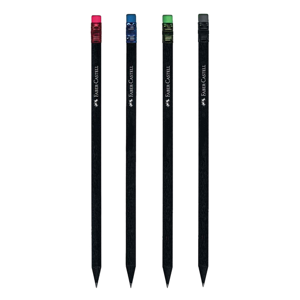 مداد مشکی فابر کاستل مدل BL-W کد 115815 بسته 4 عددی