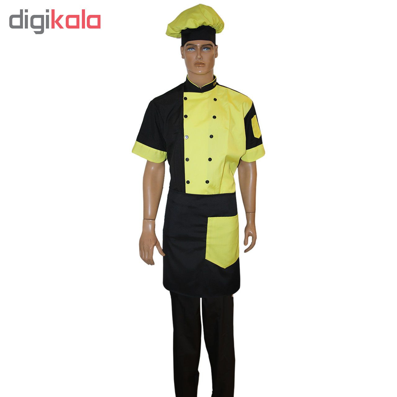 لباس کار مدل چف IGD Set رنگ لیمویی