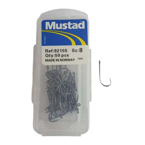 قلاب ماهیگیری موستاد سایز 8 مدل فلزی بسته 50 عددی