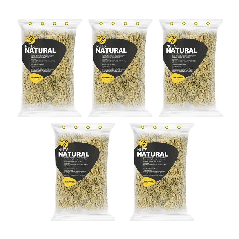 تخمه کدو گوشتی ریز شور نچرال - 100 گرم بسته 5 عددی 