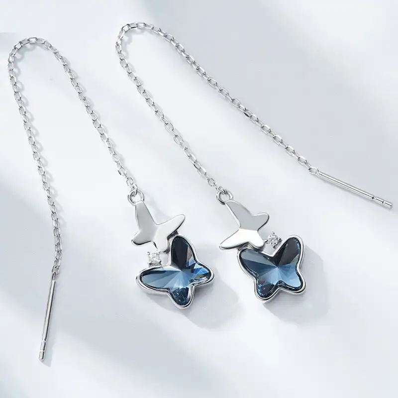 گوشواره نقره زنانه شهر جواهر مدل SJ GE005