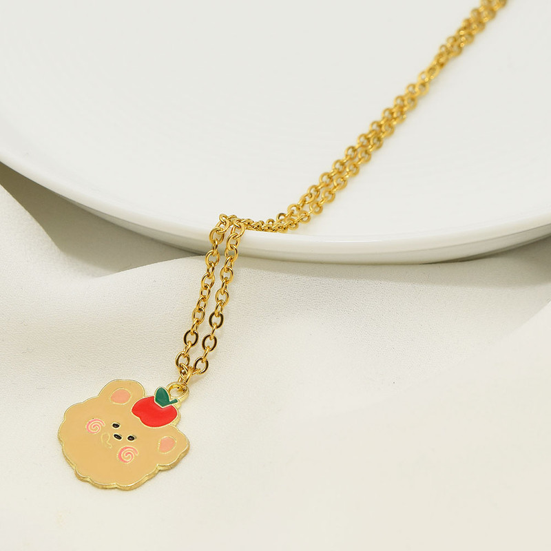 گردنبند دخترانه دلنار گالری مدل تدی شکمو گردنبند دخترانه دلنار گالری مدل تدی شکمو