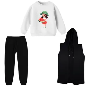 ست 3 تکه لباس راحتی بچگانه مدل یلدا کد 04    