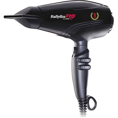 سشوار حرفهای بابیلیس مدل BAB7000isde با موتور AC 2200 وات و تکنولوژی EDM، تنظیمات دما در سه حالت، دو سرعت، فناوری تولید یون، طراحی ارگونومیک، سه متمرکزکننده و دیسپانسر، وزن 399 گرم