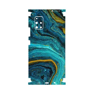 MAHOOT Turquoise marblewith golden streaks-FullSkin Cover Sticker for Samsung Galaxy A71 5G