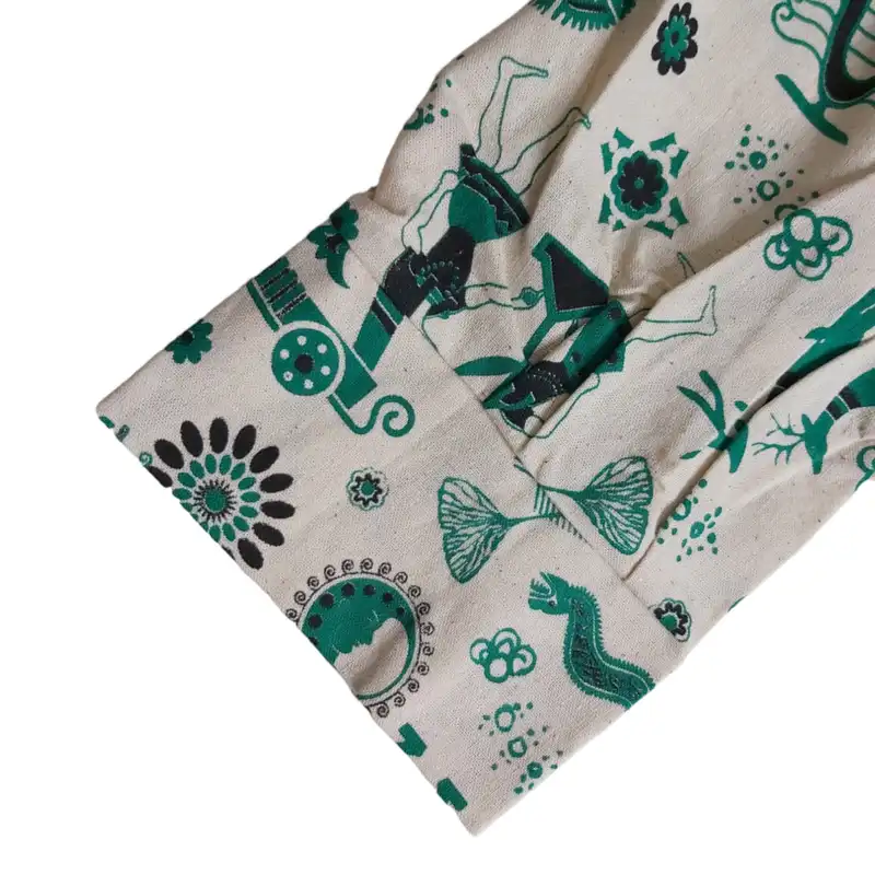 مانتو زنانه مدل لنین طرح فیل رنگ سبز