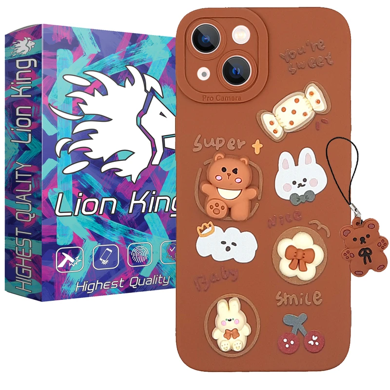    کاور لاین کینگ مدل kutecase مناسب برای گوشی موبایل  اپل IPhone 14 به همراه بندآویز