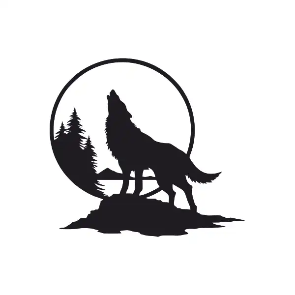 برچسب بدنه خودرو آداک طرح گرگ کد Wlfb01