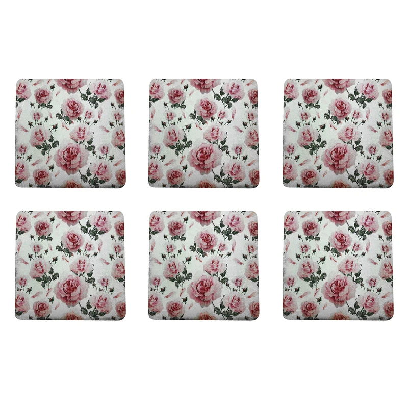 زیر لیوانی مدل گل گلی کد 005 بسته 6 عددی