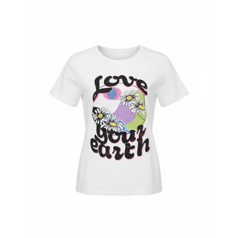 تی‌شرت آستین کوتاه زنانه مدل 18for ever طرح love کد 234