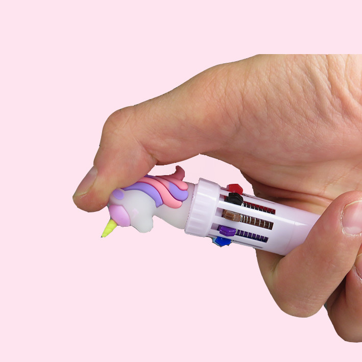 خودکار مدل 10 رنگ طرح اسب تک شاخ یونیکورن کد p