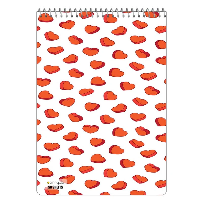 دفتر نقاشی 50 برگ سیمی کارنیکا طرح پترن عشق Love Pattern کد 78881