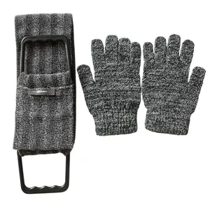 لیف ماساژ کارامل مدل CARBONIZED BAMBOO GLOVE مجموعه 3 عددی