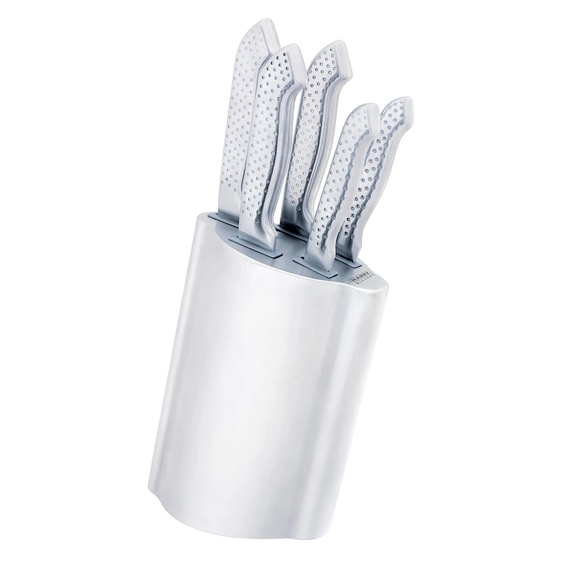 سرویس چاقوی آشپزخانه 5 پارچه هپی کیچن مدل Stone Knife به همراه استند