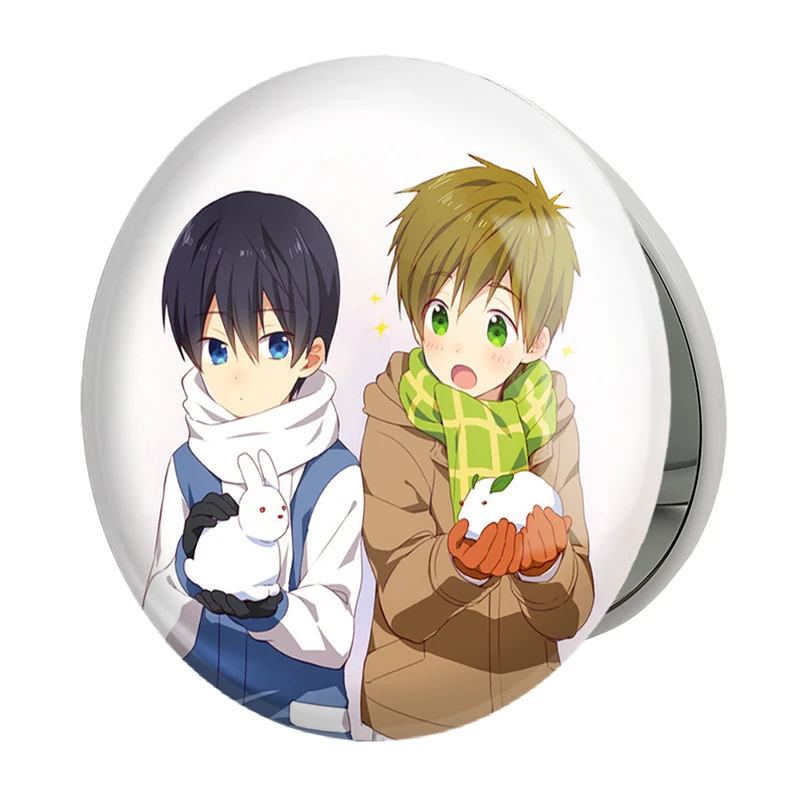 آینه جیبی خندالو طرح ماکوتو و هاروکا انیمه فری تیل Fairy Tail مدل تاشو کد 15617 