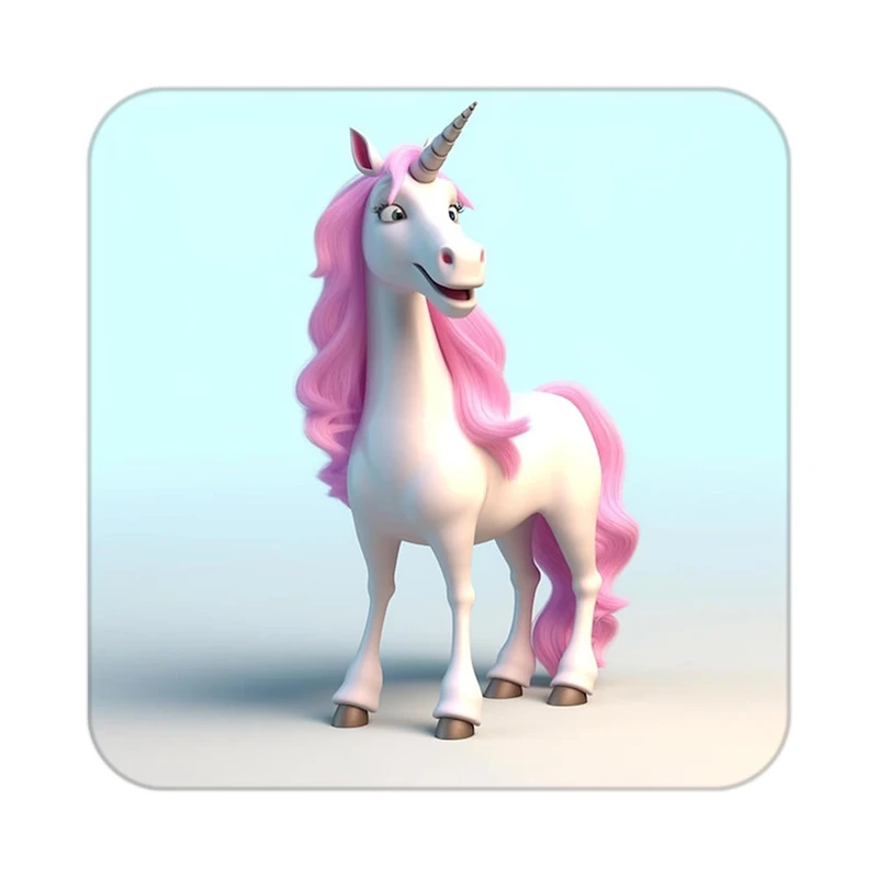 زیر لیوانی کاکتی طرح اسب تک شاخ و یونیکورن مدل mp29161