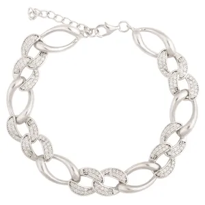 دستبند نقره زنانه مدل فیگارو کد B3484