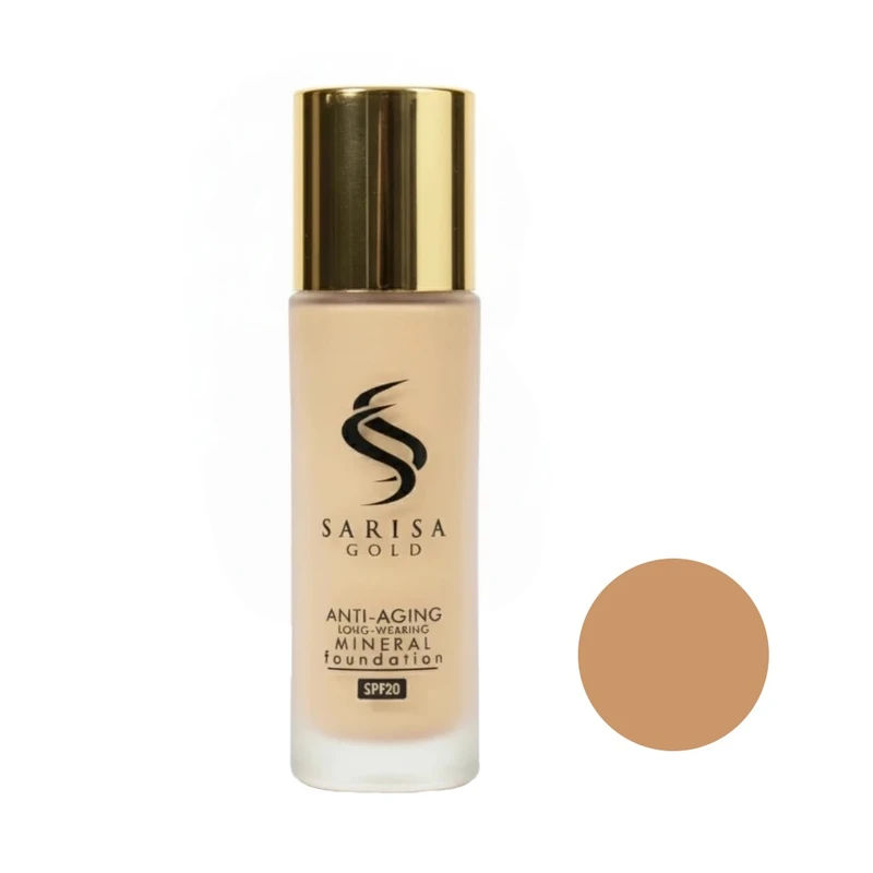 کرم پودر مایع spf 20 ساریسا گلد مدل SS شماره 42 مناسب برای انواع پوست حجم 35 میلی لیتر