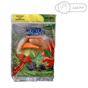 دستکش یکبار مصرف نارگل نگین مدل A-D-003 بسته 100 عددی