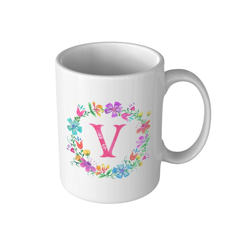 ماگ مدل MG2030 طرح حروف انگلیسی وی