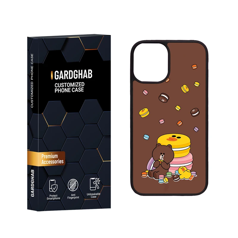 کاور گارد قاب مدل دور ژله ای پشت گلس فانتزی مناسب برای گوشی موبایل اپل iPhone 12 Mini