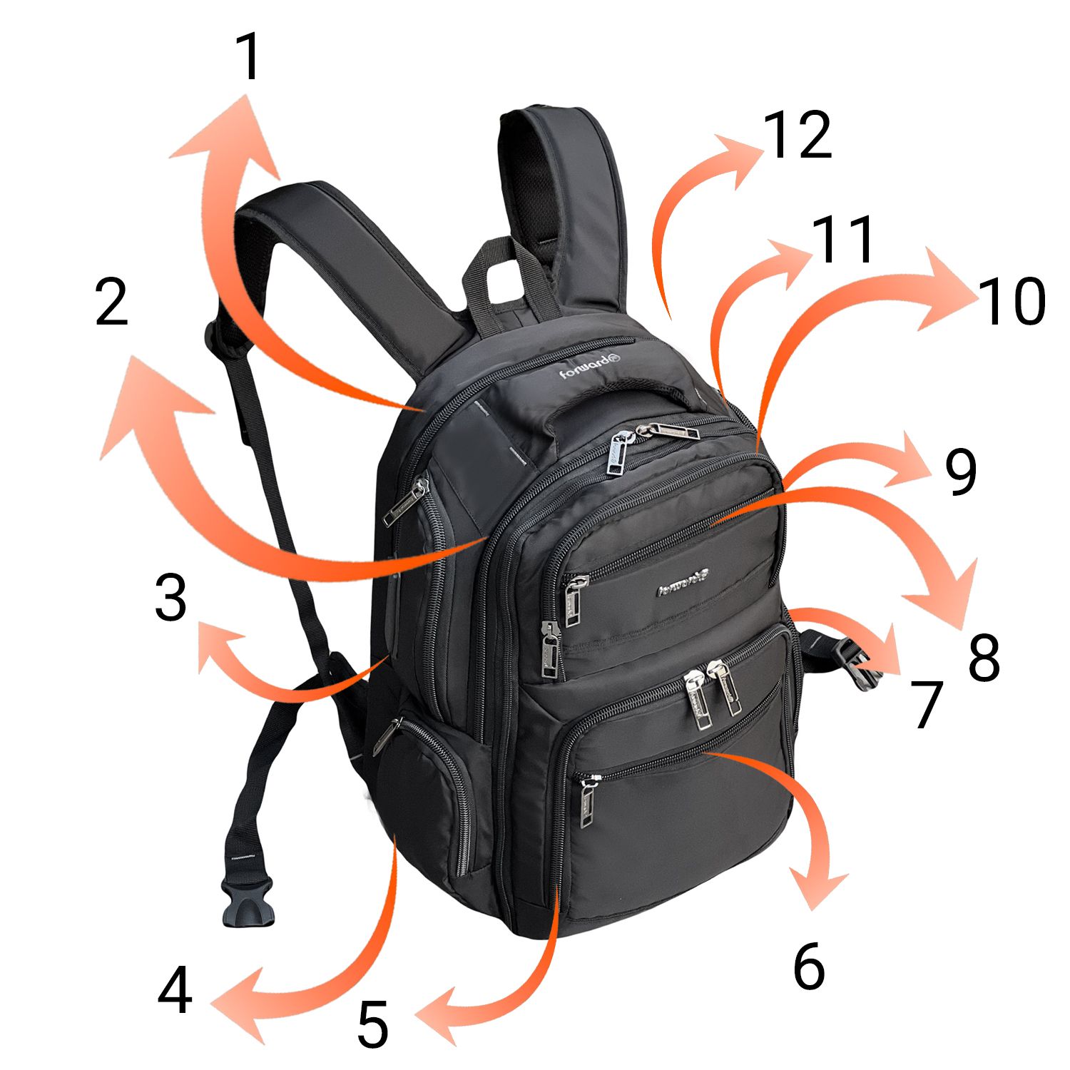 کوله پشتی 45 لیتری فوروارد کد FCLT77032PREEMINENT CASE -  - 4