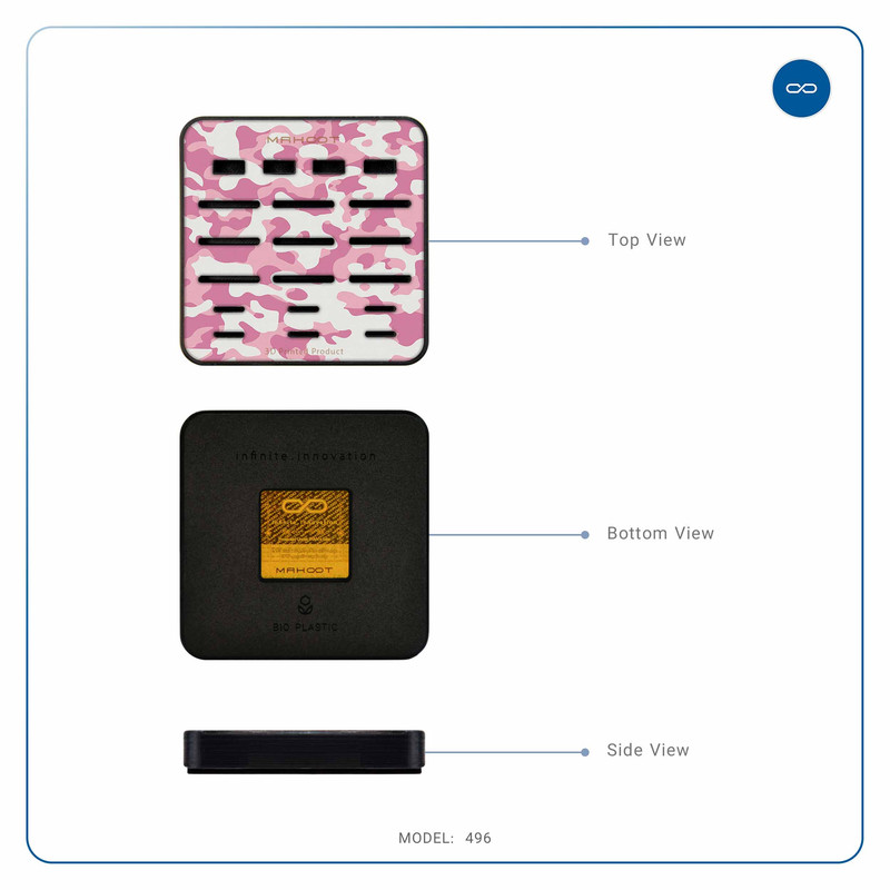 نظم دهنده فضای ذخیره سازی ماهوت مدل Army-Pink-496 مناسب برای فلش و مموری کارت