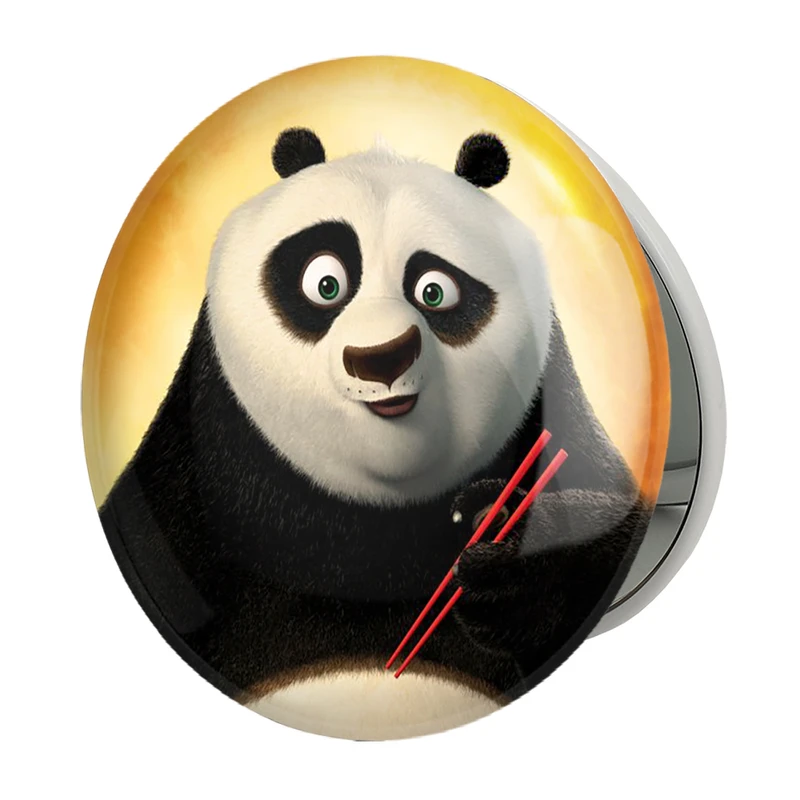 آینه جیبی خندالو طرح پاندا کونگ فو کار مدل تاشو کد 1376 