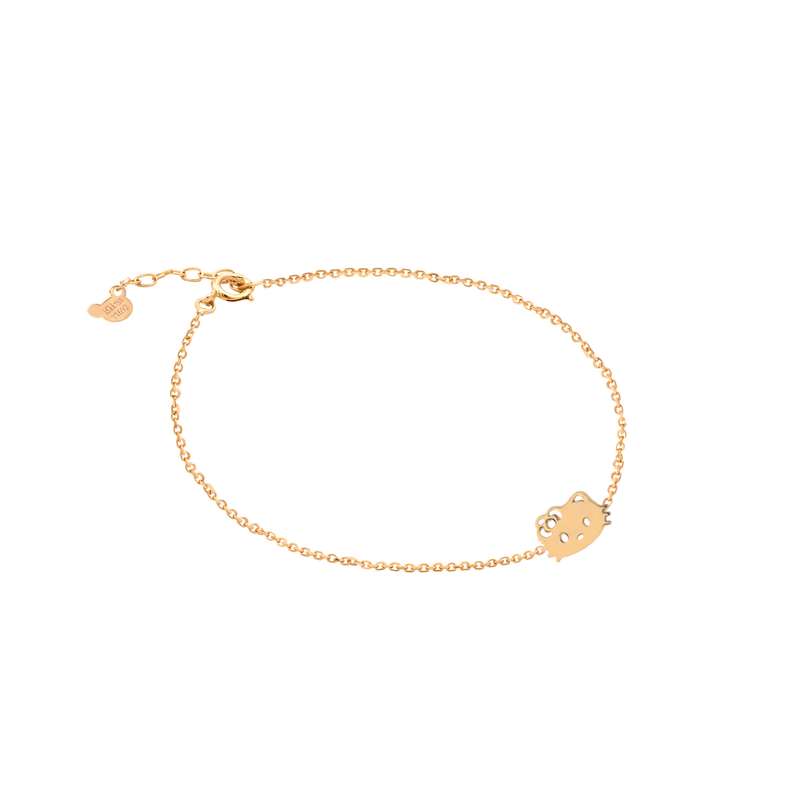 دستبند طلا 18 عیار دخترانه الی گالری مدل کیتی لیزری