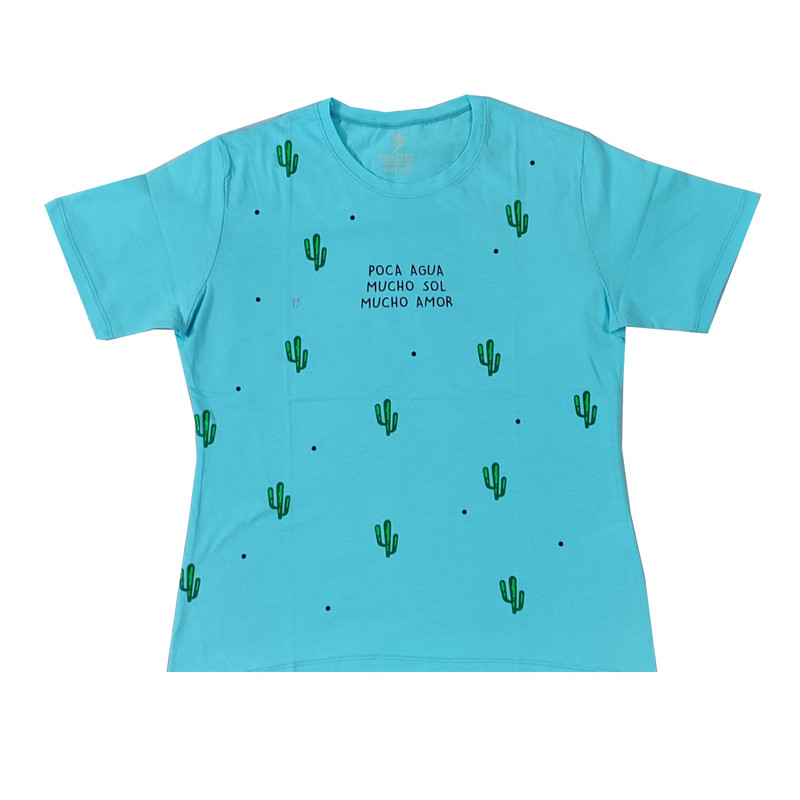 تی شرت آستین کوتاه زنانه مدل تمام چاپ کاکتوس 03