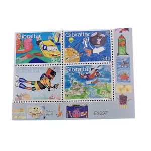 تمبر یادگاری مدل نقاشی کودکان جبل الطارق مجموعه 4 عددی 