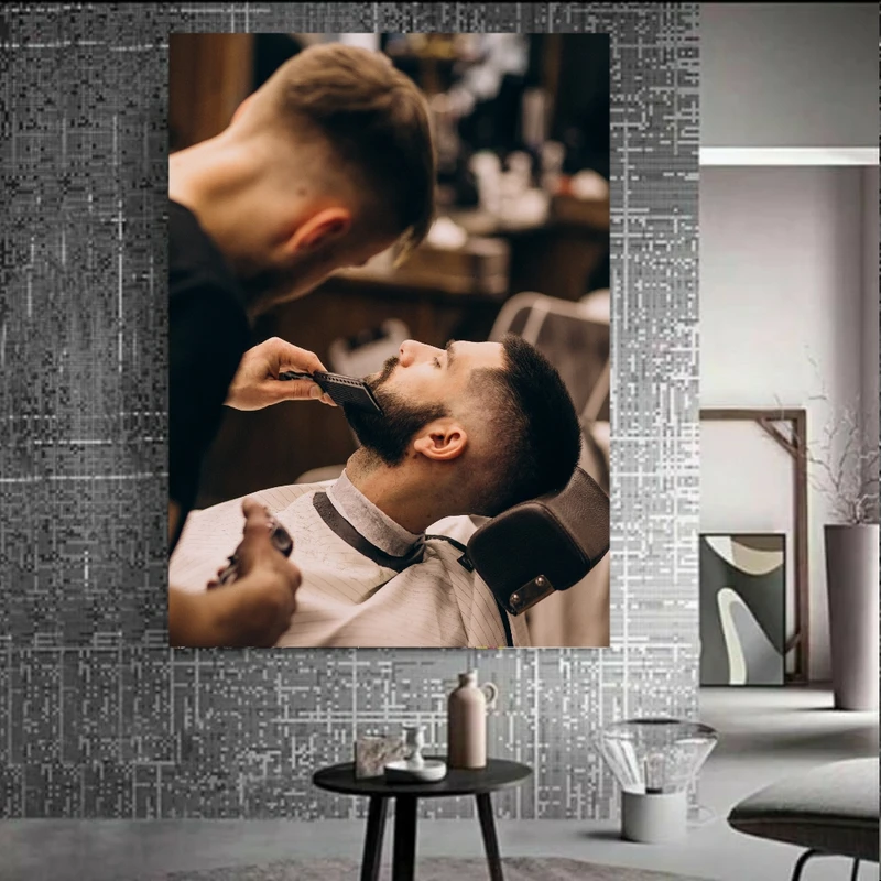 پوستر پارچه ای طرح آرایشگاه مردانه کد PP2862
