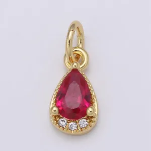 آویز گردنبند طلا 18 عیار زنانه قیراط طرح اشک کد GH2676