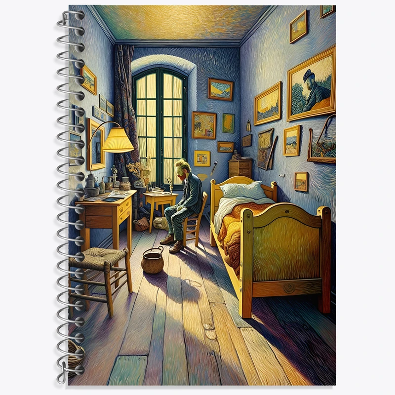 دفتر لغت 50 برگ خندالو طرح ونسان ونگوگ کد N4168