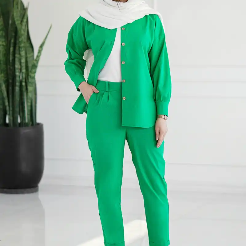 مانتو و شلوار زنانه السانا مدل ساعده کد 179511