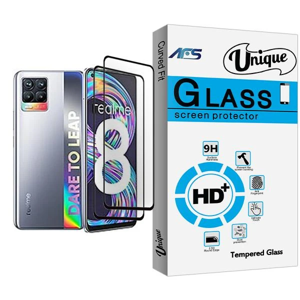 محافظ صفحه نمایش ای اف اس مدل Unique Glass MIX002 مناسب برای گوشی موبایل ریلمی 8 بسته دو عددی
