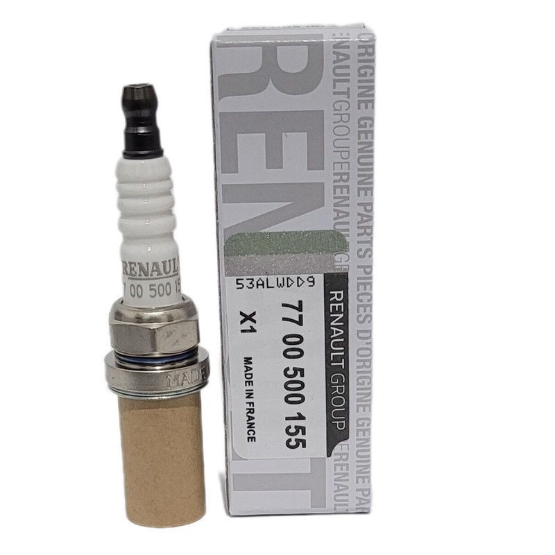 شمع خودرو رنو مدل تک پلاتین پایه کوتاه کد 7700500155 FRANCE بسته 4 عددی