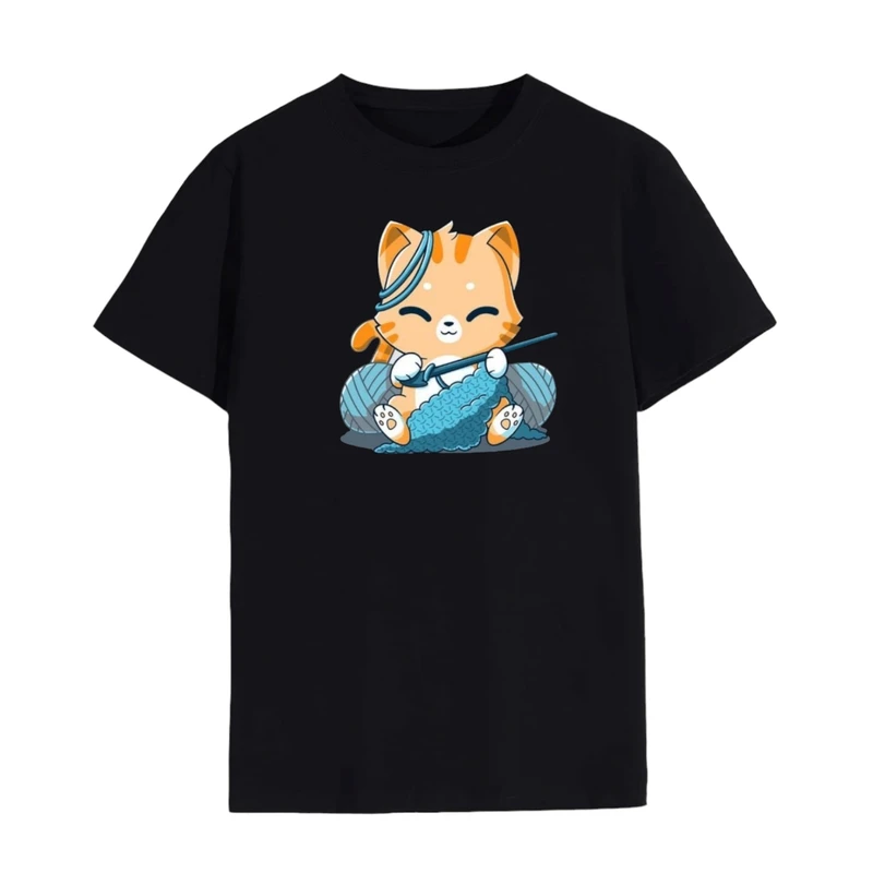 تی شرت لانگ آستین کوتاه زنانه مدل گربه کد 23