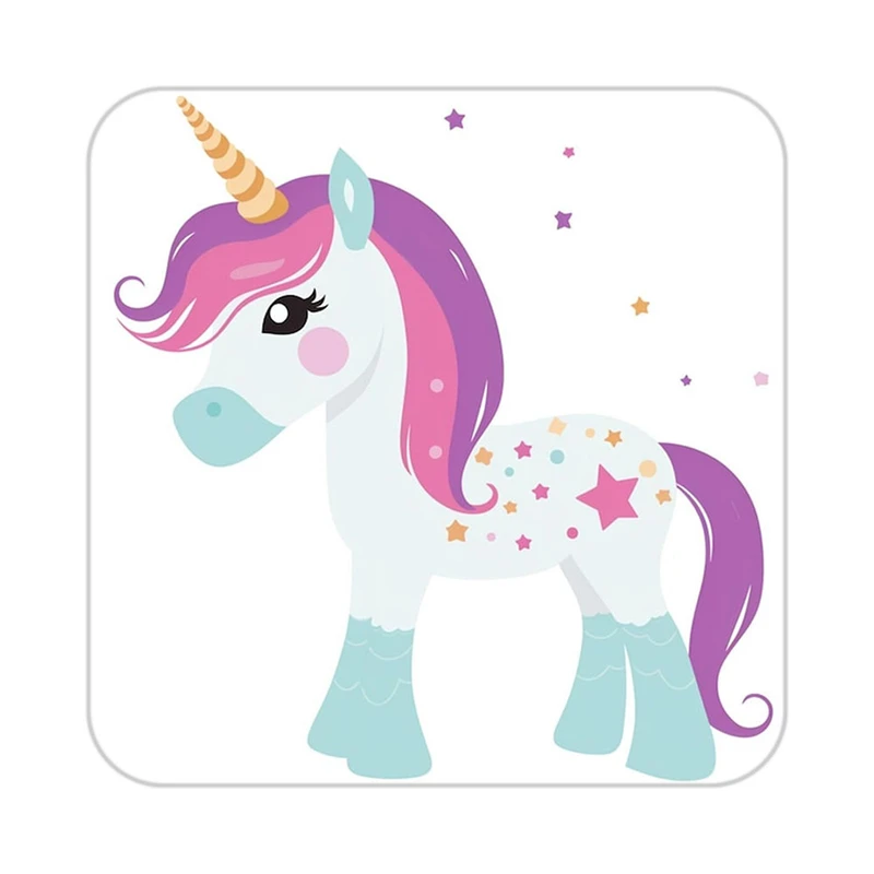 زیر لیوانی کاکتی طرح اسب تک شاخ و یونیکورن مدل mp32182