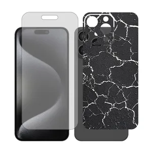 Glass Together model matte screen protector suitable for Apple iPhone 15 Pro Max mobile phone with cover sticker on the back of the phone