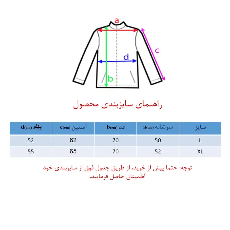 کاپشن مردانه مدل SH-339
