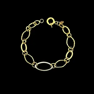 دستبند طلا کم اجرت 18 عیار زنانه ناریا مدل کلاسیک کد A006