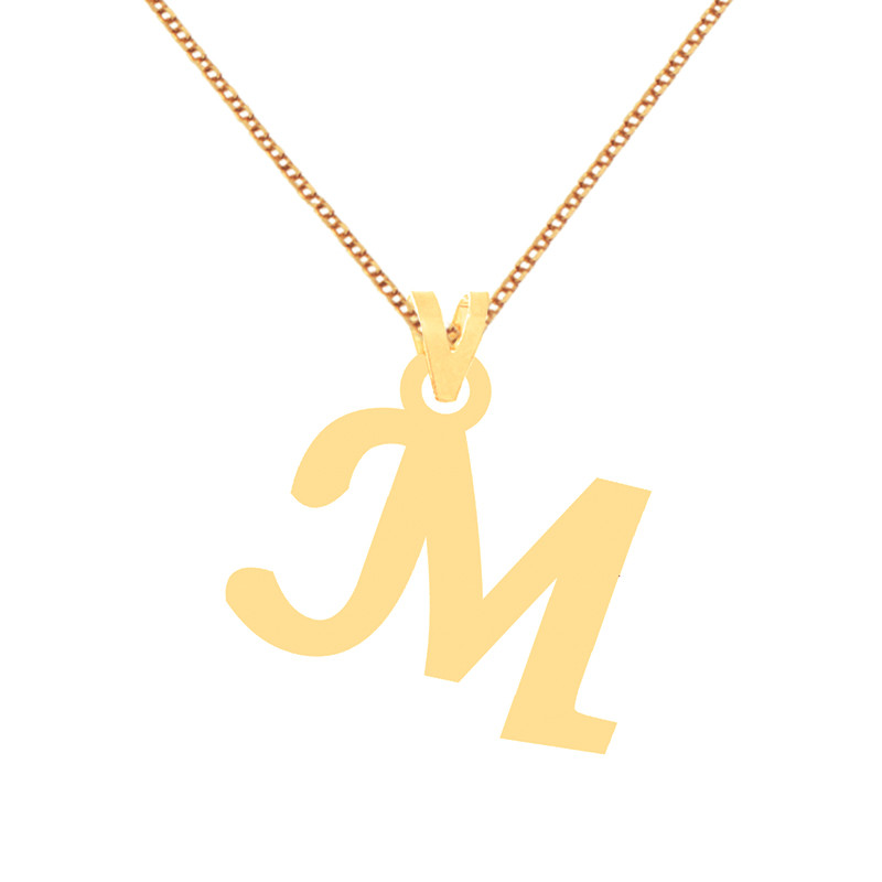 گردنبند طلا 18 عیار زنانه کرابو طرح حرف M مدل Kr71695