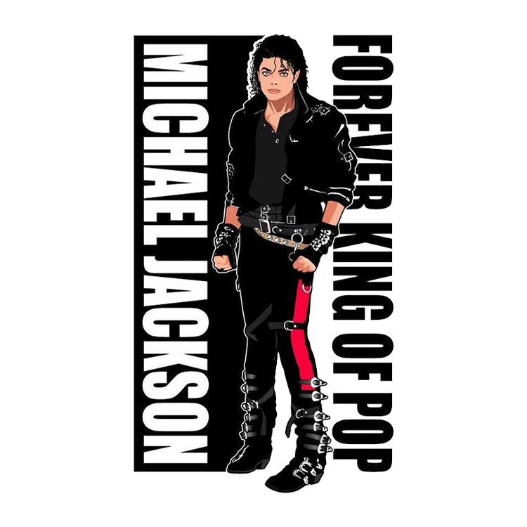 استیکر پارچه و لباس پاد آفرین مدل مایکل جکسون کد 482
