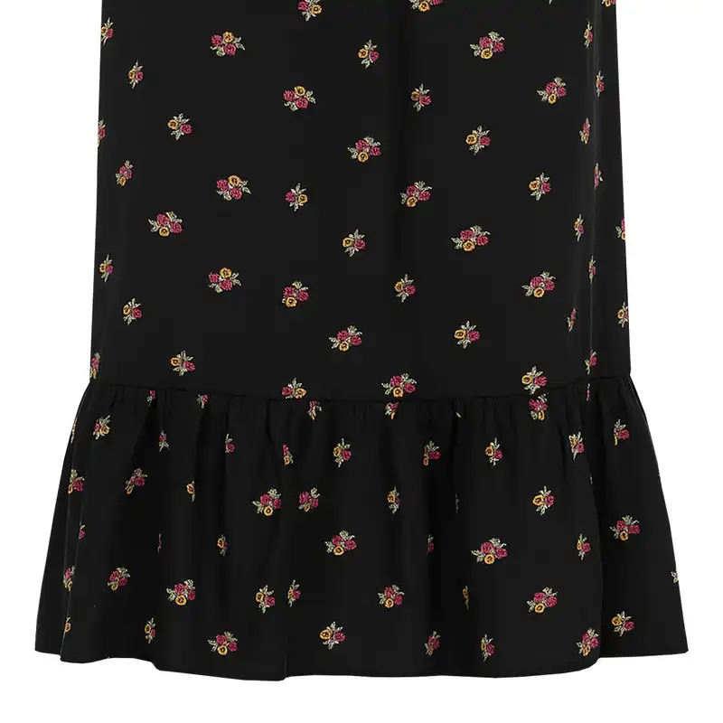 دامن چیندار زنانه مدل 24105515 رنگ مشکی