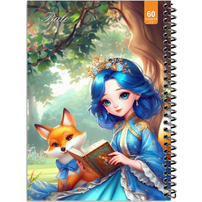 دفتر نقاشی 60 برگ انتشارات بله طرح فانتزی دخترانه کد A4-O321