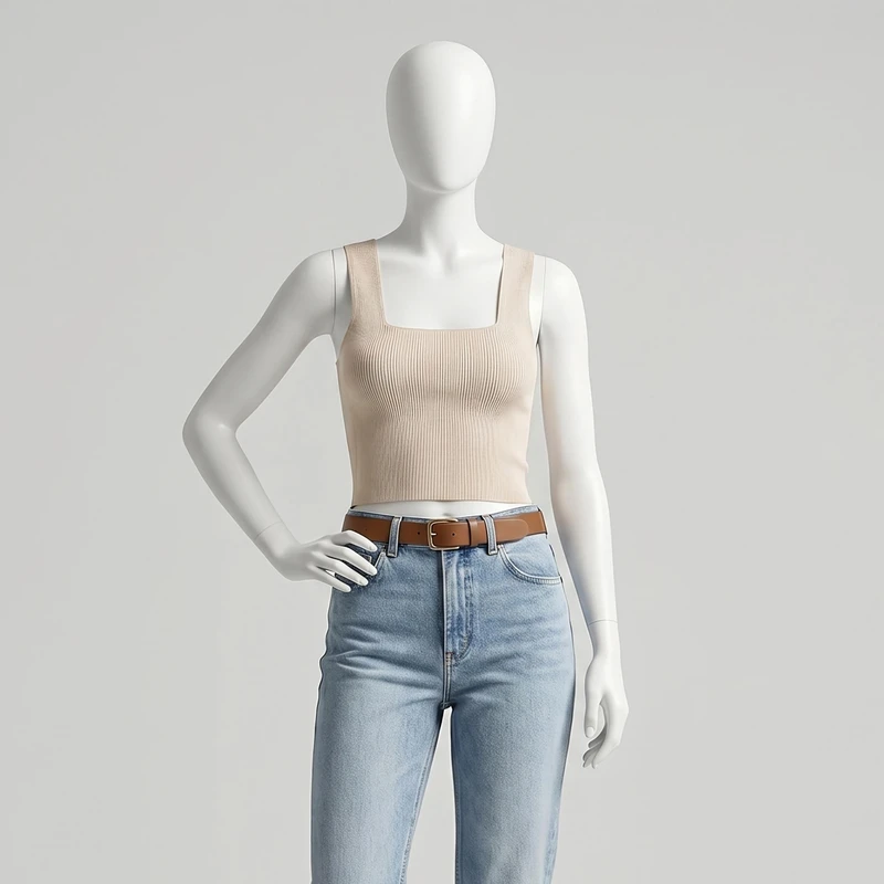 کراپ‌تاپ زنانه مدل stretch Line basic 01