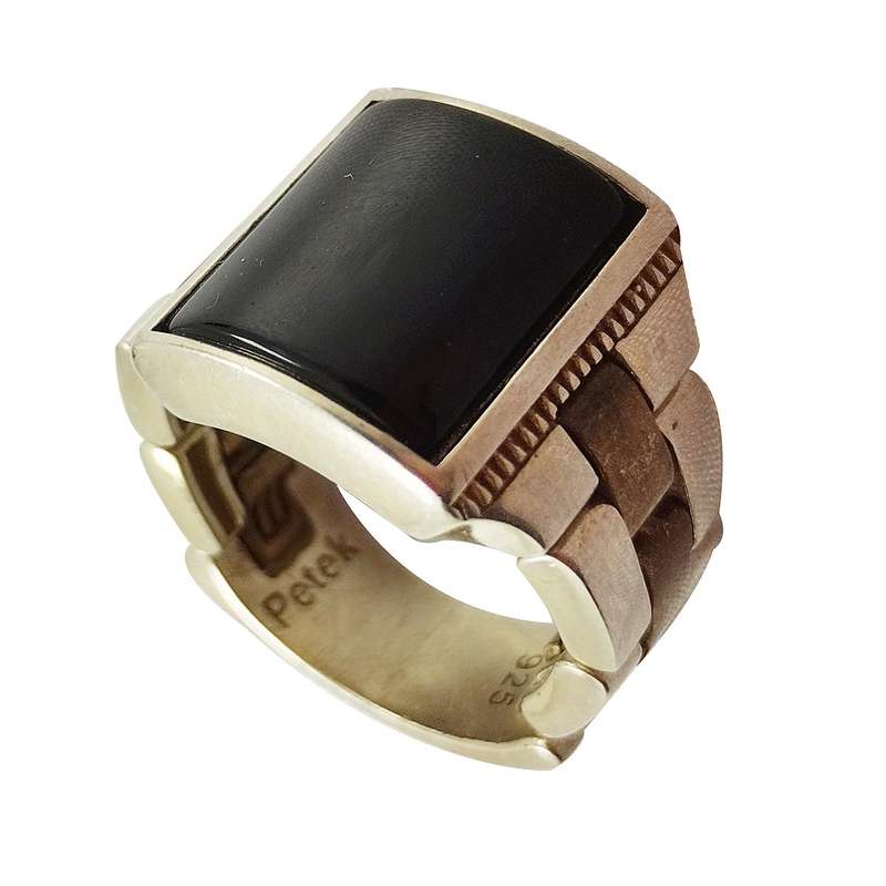 انگشتر نقره مردانه سلین کالا مدل عقیق کد 50 انگشتر نقره مردانه سلین کالا مدل عقیق کد 50