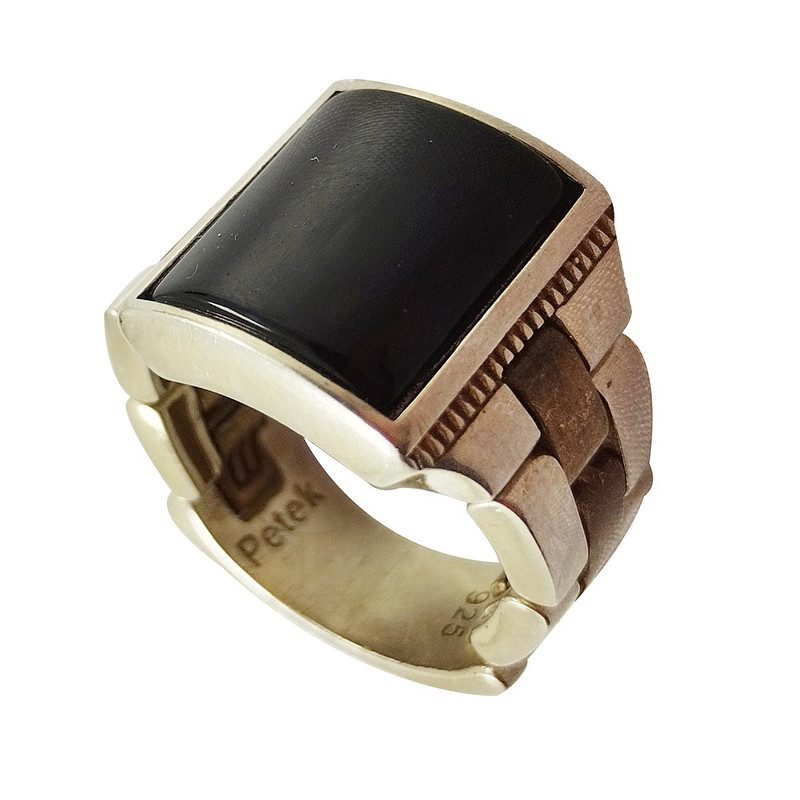 انگشتر نقره مردانه سلین کالا مدل عقیق کد 50 انگشتر نقره مردانه سلین کالا مدل عقیق کد 50