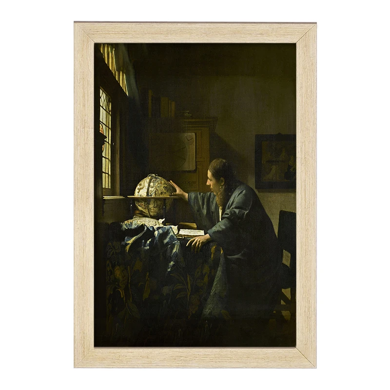 تابلو خندالو مدل نقاشی ستاره شناس اثر یوهانس فرمیر کد F12428